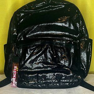 BlackPink Scaled up Collection Black Faux Leather Backpack